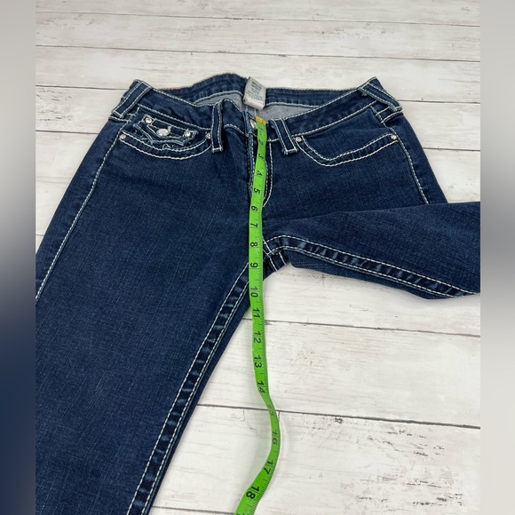True Religion USA Made Women’s Size 31 Disco Billy Big T Denim Blue Jeans - Picture 12 of 14